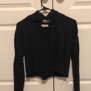 pacsun cropped cut-out hoodie